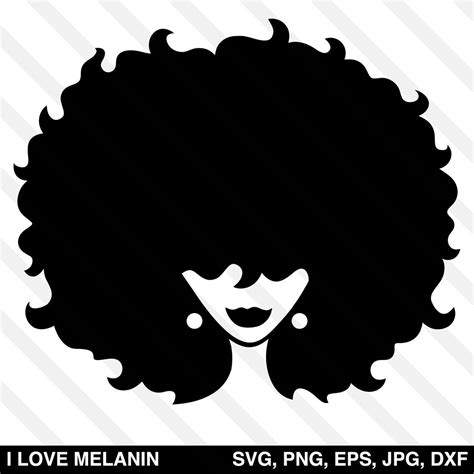 black afro silhouette